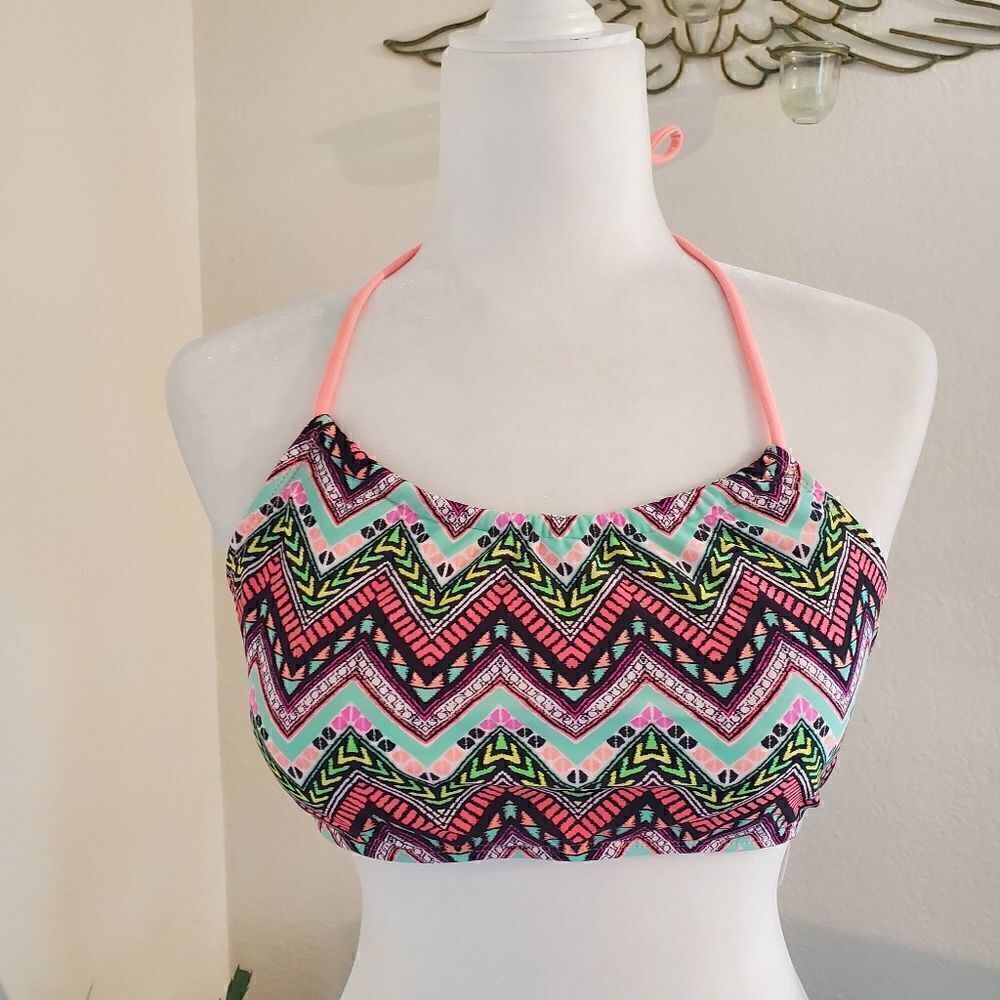 NWT Zumiez Trillium NWT neon print bikini top
